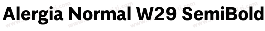 Alergia Normal W29 SemiBold字体转换